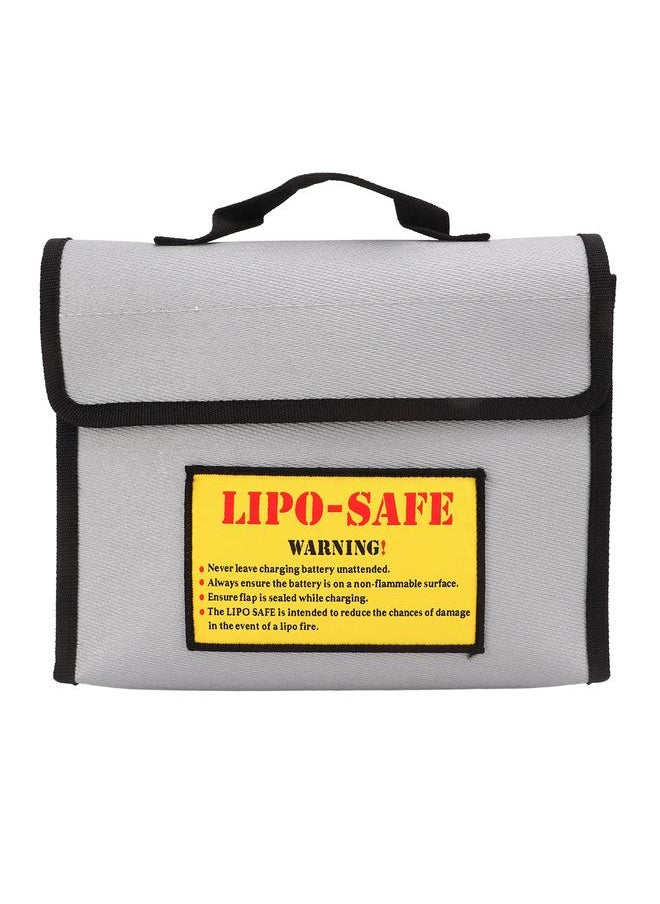 Battery Explosion Proof Bag Flame Retardant Fiber Gray Fireproof Lithium Battery Protective Safety Bag