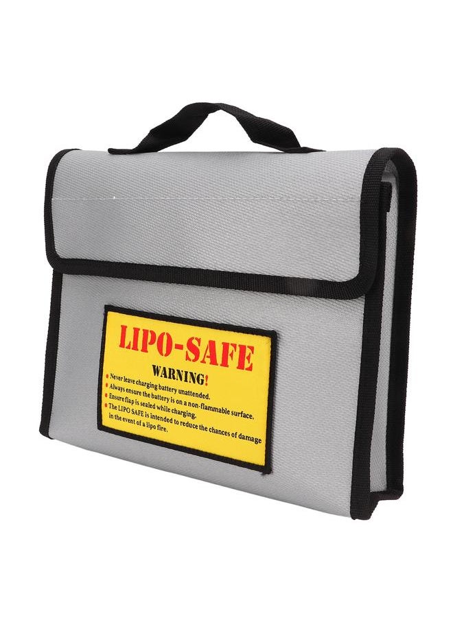 Battery Explosion Proof Bag Flame Retardant Fiber Gray Fireproof Lithium Battery Protective Safety Bag