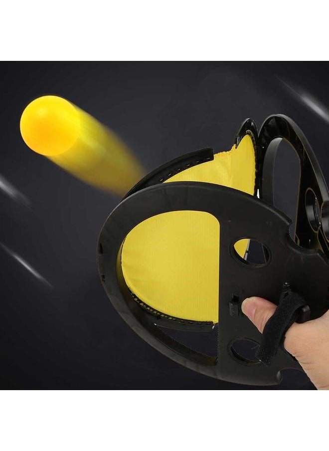 Children Catch and Throw Hand Ball Game Racket Outdoor Sports Toy For Family Kids (Black)