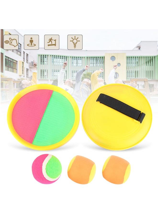 Catch and Throw Ball Game Sucker Sticky Toy Outdoor Sports For Family Kids (Yellow)