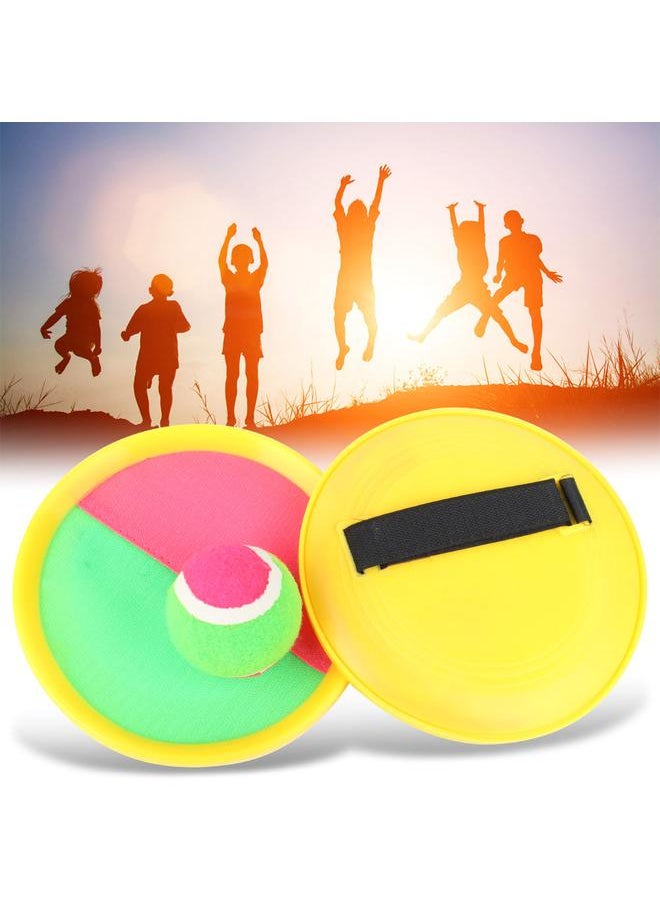 Catch and Throw Ball Game Sucker Sticky Toy Outdoor Sports For Family Kids (Yellow)