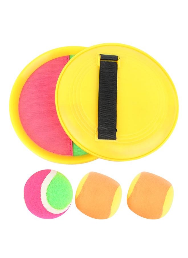 Catch and Throw Ball Game Sucker Sticky Toy Outdoor Sports For Family Kids (Yellow)