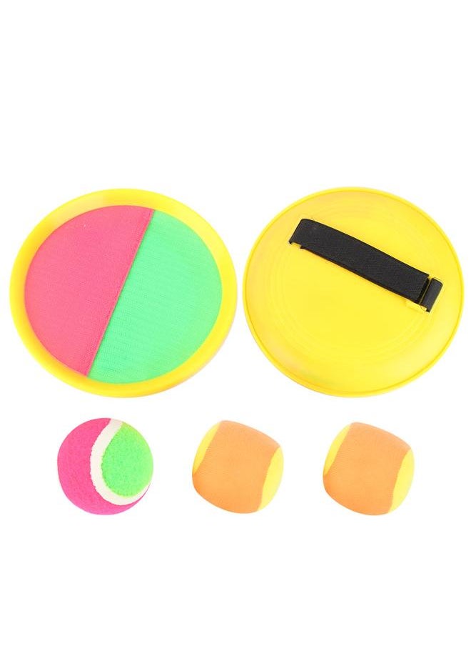 Catch and Throw Ball Game Sucker Sticky Toy Outdoor Sports For Family Kids (Yellow)