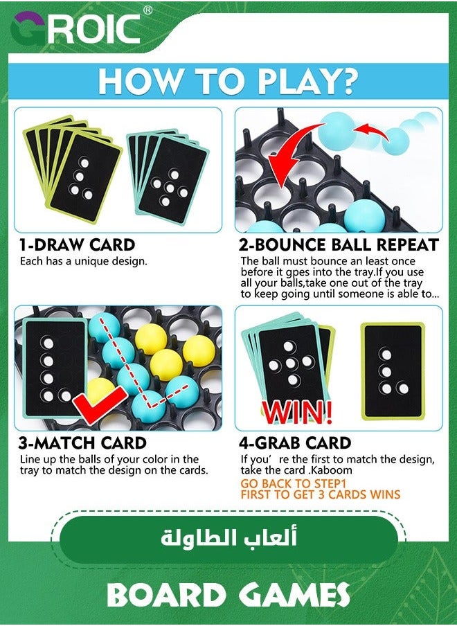 Bounce Ball Game Family Party Games, Jumping Connect Board Games Table Toys,Desktop Bouncing Ball,Funny Tabletop