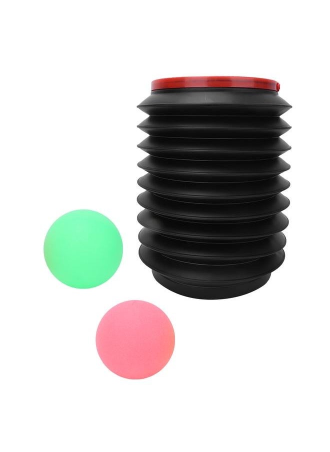 Recreation Activity Lottery Number Balls Decompression Toy Ping Pong Ball with Folding BucketYellow