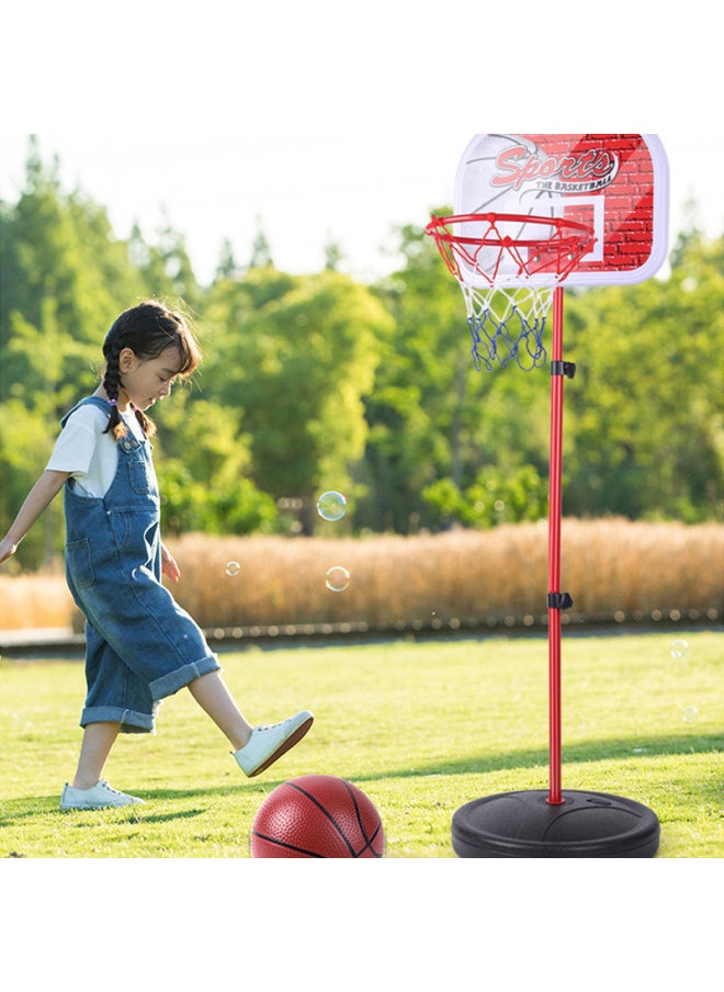 Children's Basketball Rack Shooting Rack Household Toys Children's Indoor Ball Games Liftable Movable Outdoor Basket For Boys-Color:C Medium 1.7 Meters Can Be Lifted [2 Balls]]-Diameter:English Color Box + Pump + Installation Wrench
