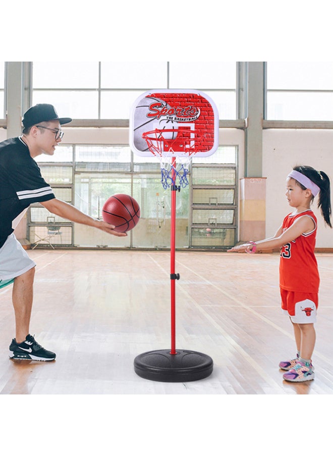 Children's Basketball Rack Shooting Rack Household Toys Children's Indoor Ball Games Liftable Movable Outdoor Basket For Boys-Color:C Medium 1.7 Meters Can Be Lifted [2 Balls]]-Diameter:English Color Box + Pump + Installation Wrench