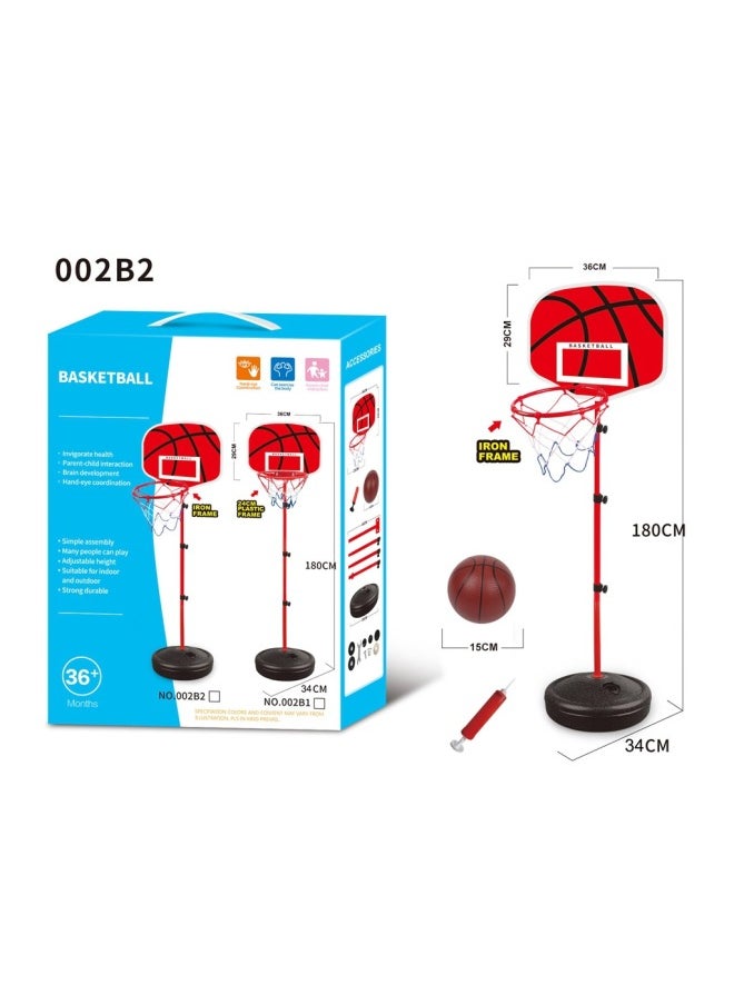 Children's Toy Large Basketball Rack Indoor And Outdoor Liftable Shooting Frame Sports Toy-Color:002B2 Iron Frame