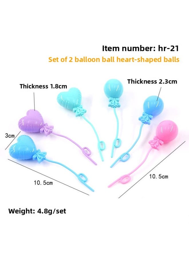 10.5cm Colorful Balloon Cake Decoration Card Insertion Accessories Macaron Three-dimensional Balloon Birthday Party Dessert Plug-in-Color:Green Balloon-Diameter:2/set
