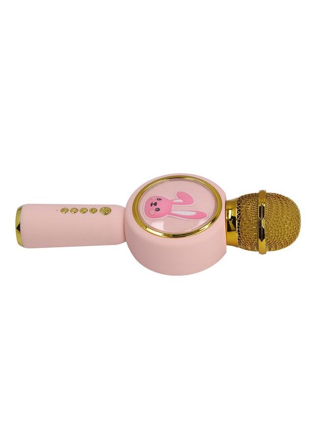 Kids Bluetooth Microphone with Color Light Wireless Connection Handheld Battery Powered Karaoke Mic for Home