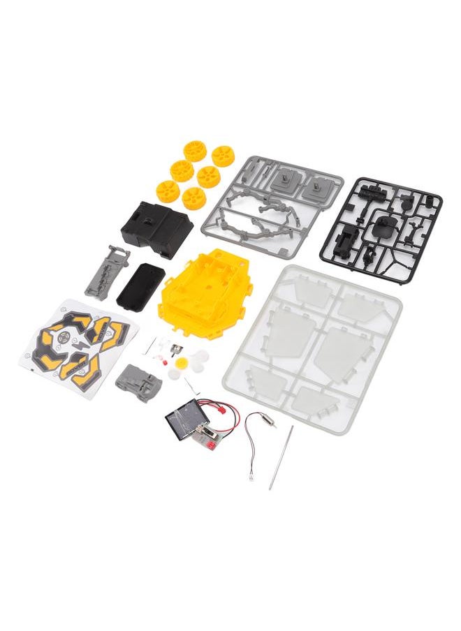 Solar Mars Exploration Car Model Functional Educational Building Toys DIY Kit for Above 8 Years Old Yellow