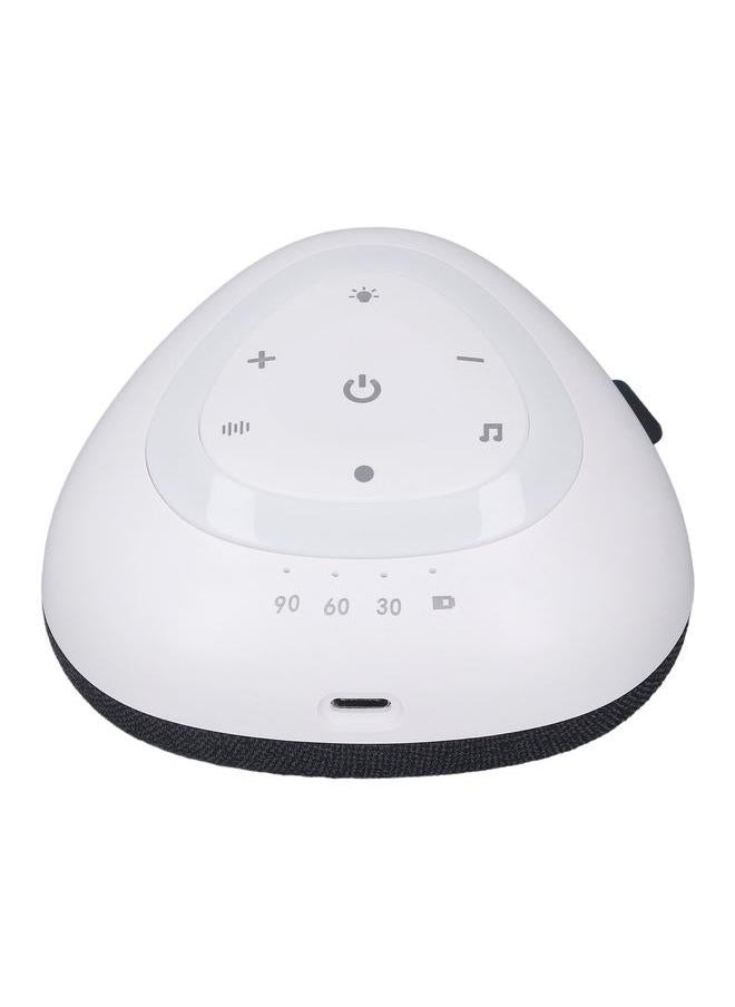 White Noise Machine Multifunctional Soft Music Portable Smart Sleep Instrument with Warm Light for Home Baby Room Black