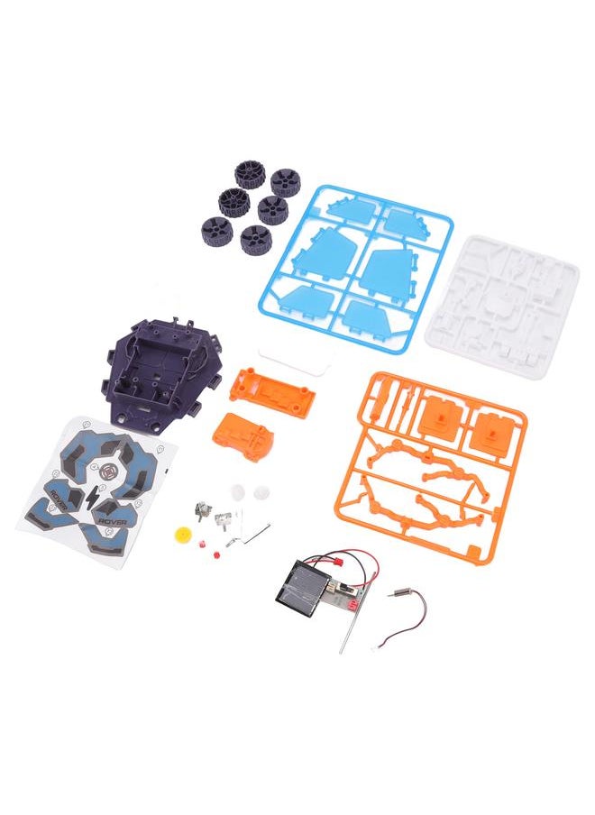Solar Mars Exploration Car Model Functional Educational Building Toys DIY Kit for Above 8 Years Old Blue
