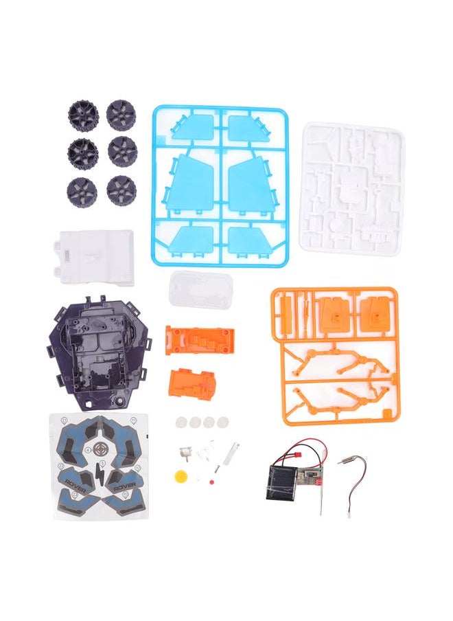 Solar Mars Exploration Car Model Functional Educational Building Toys DIY Kit for Above 8 Years Old Blue