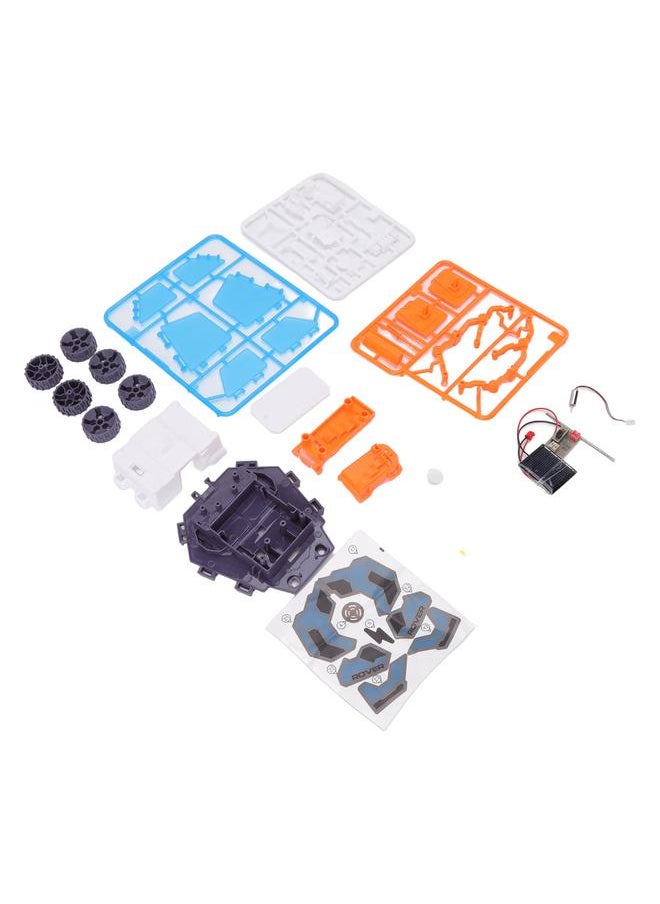 Solar Mars Exploration Car Model Functional Educational Building Toys DIY Kit for Above 8 Years Old Blue