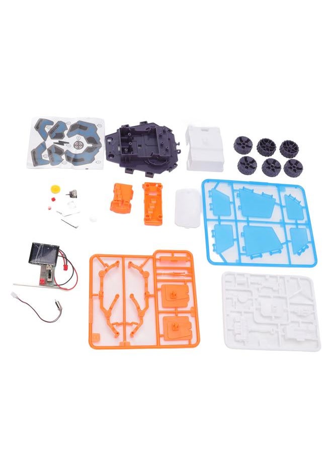 Solar Mars Exploration Car Model Functional Educational Building Toys DIY Kit for Above 8 Years Old Blue