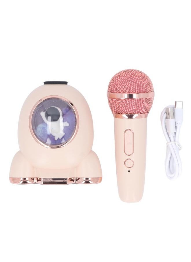 Kids Wireless Karaoke Machine Capsule Shaped Clear Sound Quality Bluetooth Speaker with Microphone for Home Outdoors