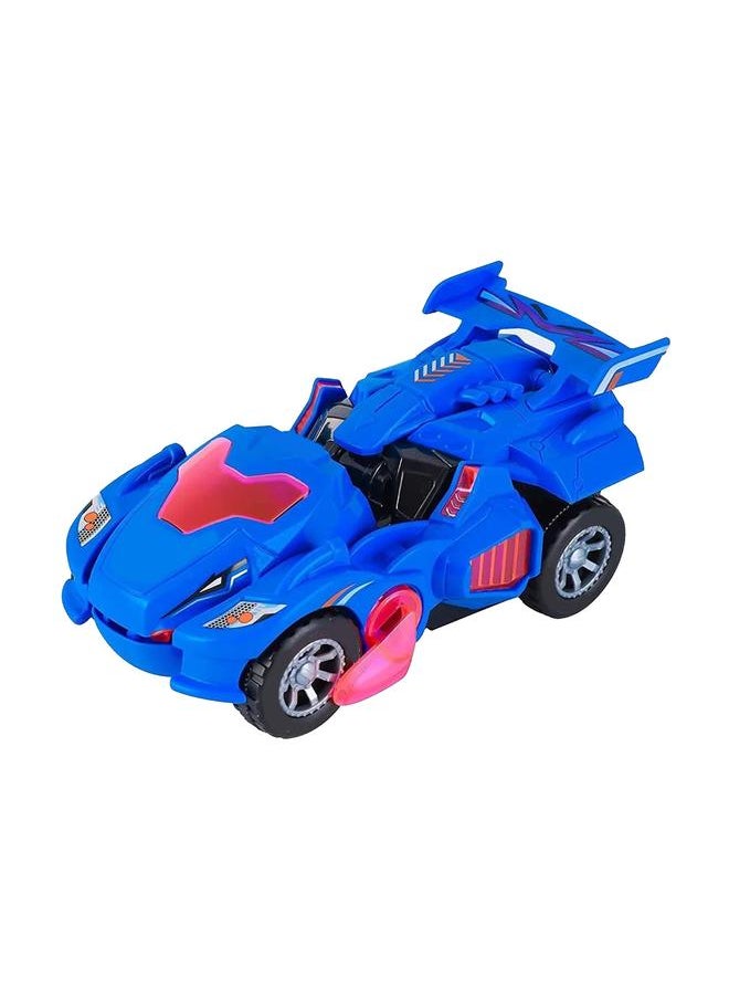 Transforming Dinosaur Car Toy Musical Safety Children for Kids Blue