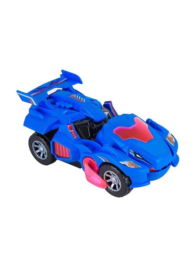 Transforming Dinosaur Car Toy Musical Safety Children for Kids Blue