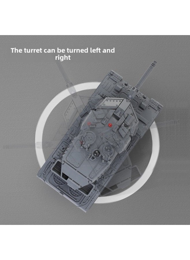 Children's 2.4g Remote Control Tank Six-way Competitive Battle Crawler Off-road Armored Vehicle Simulation Electric Toy Model-Color:2.4g 6-way Remote Control Tank (Brown)
