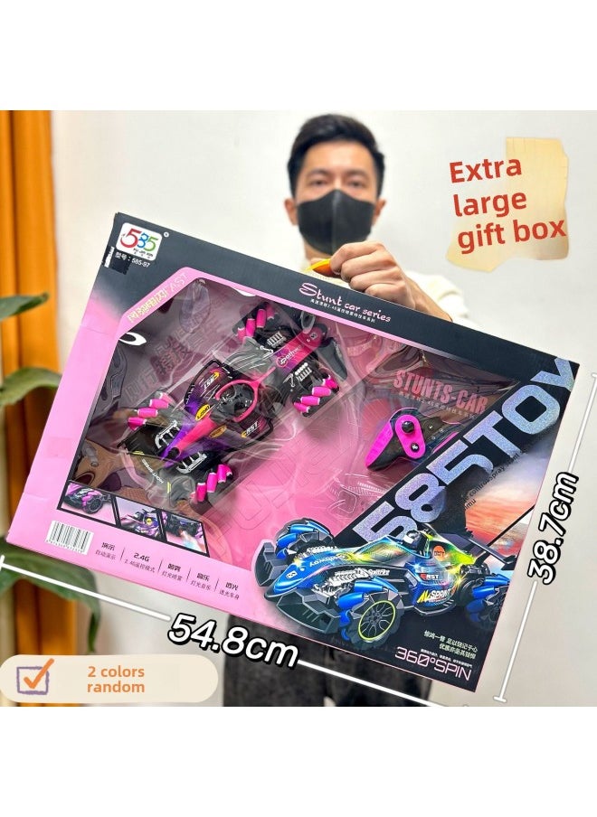 Children's Wireless Charging Remote Control Car Climbing Car Racing Model Big Gift Box Boy Toy Car Agency Renewal Gift-Color:2019-178 Cyber ​​pickup Energy Remote Control Car [2 Colors Random]