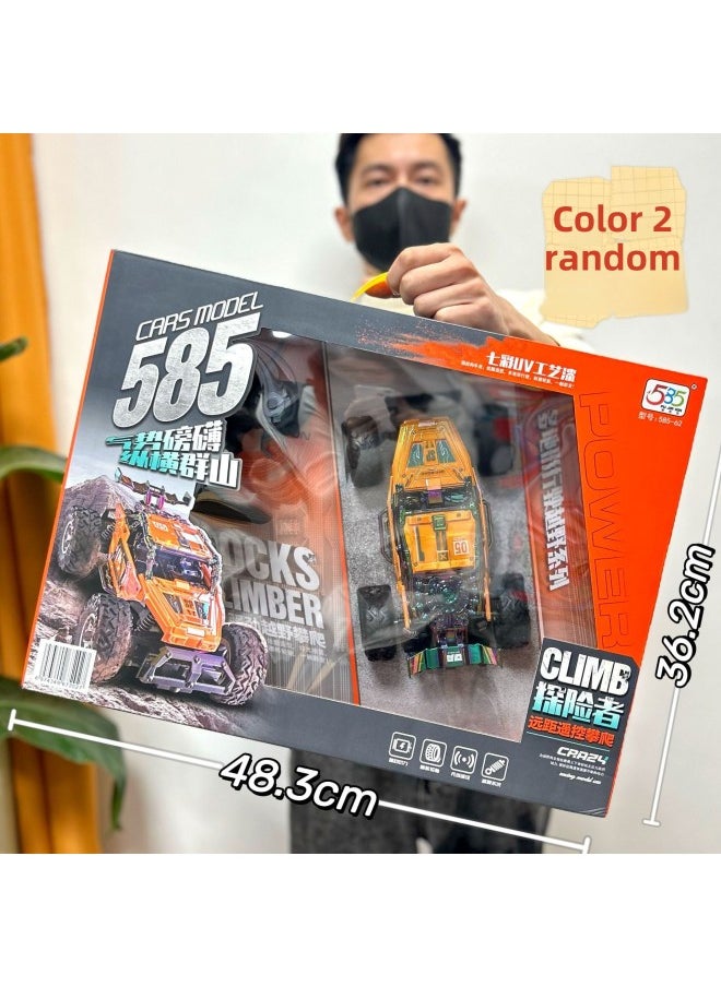 Children's Wireless Charging Remote Control Car Climbing Car Racing Model Big Gift Box Boy Toy Car Agency Renewal Gift-Color:2019-178 Cyber ​​pickup Energy Remote Control Car [2 Colors Random]