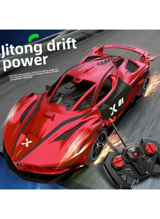 Children's Electric Remote Control Toy Sports Car Rc Rechargeable Drift Light Racing Boy's Electric Stall Toys-Color:28a Painted Green Beetle Meter Car-Scale:Standard Version  Mail Order Box