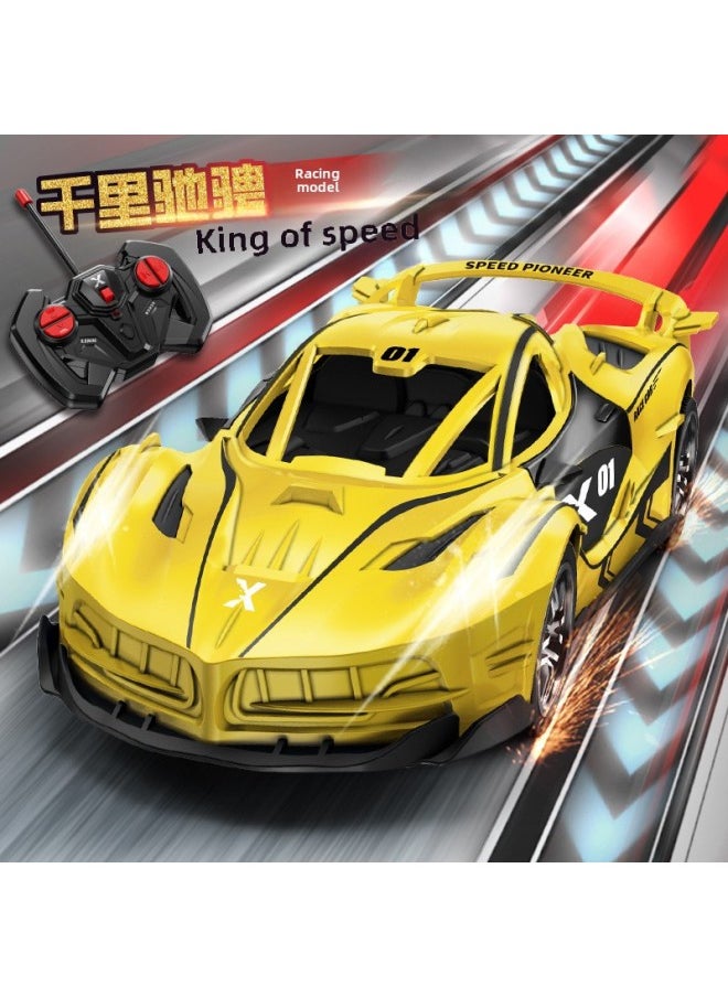 Children's Electric Remote Control Toy Sports Car Rc Rechargeable Drift Light Racing Boy's Electric Stall Toys-Color:28a Painted Green Beetle Meter Car-Scale:Standard Version  Mail Order Box