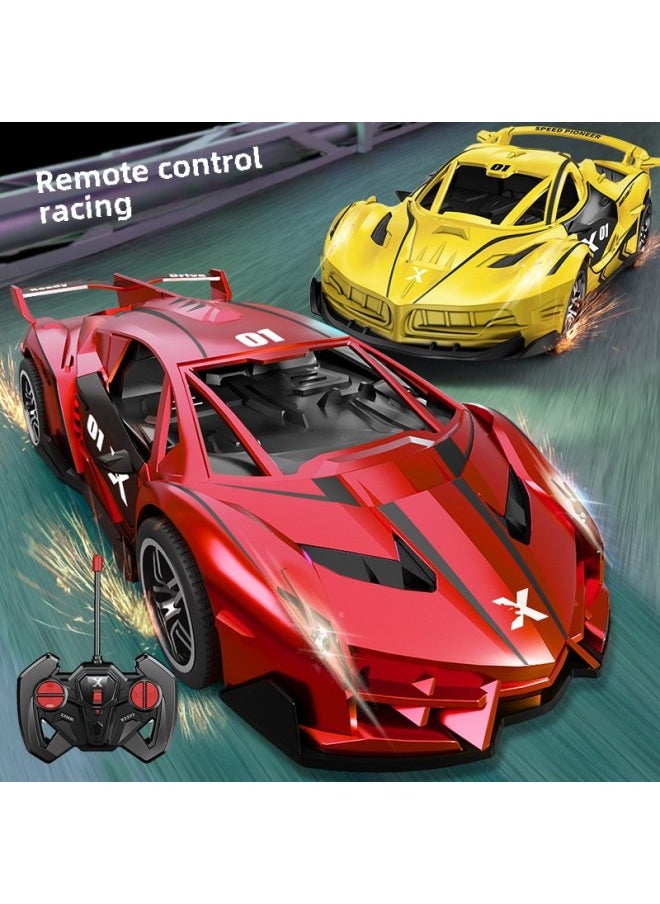 Children's Electric Remote Control Toy Sports Car Rc Rechargeable Drift Light Racing Boy's Electric Stall Toys-Color:28a Painted Green Beetle Meter Car-Scale:Standard Version  Mail Order Box