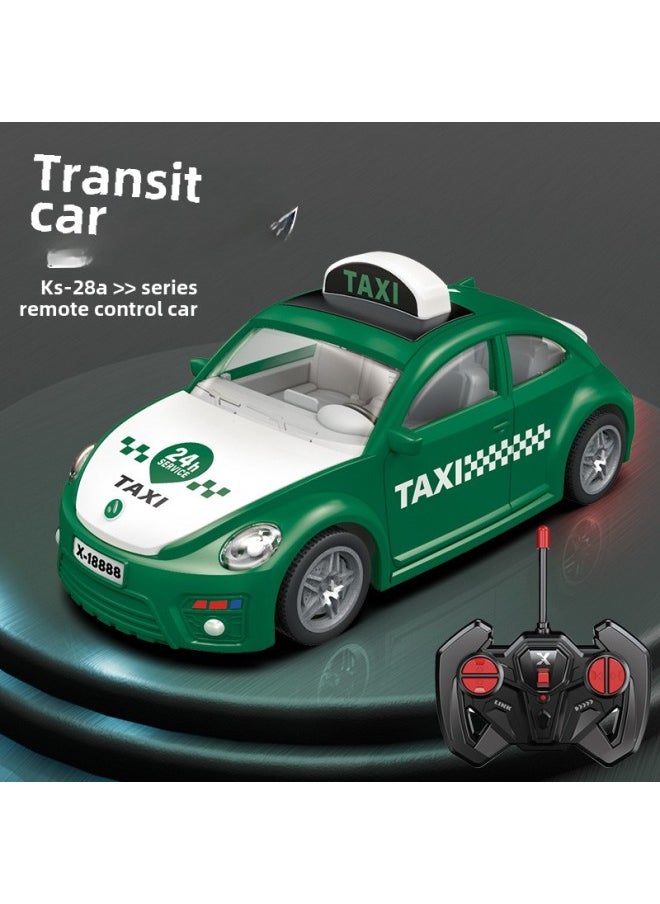 Children's Electric Remote Control Toy Sports Car Rc Rechargeable Drift Light Racing Boy's Electric Stall Toys-Color:28a Painted Green Beetle Meter Car-Scale:Standard Version  Mail Order Box