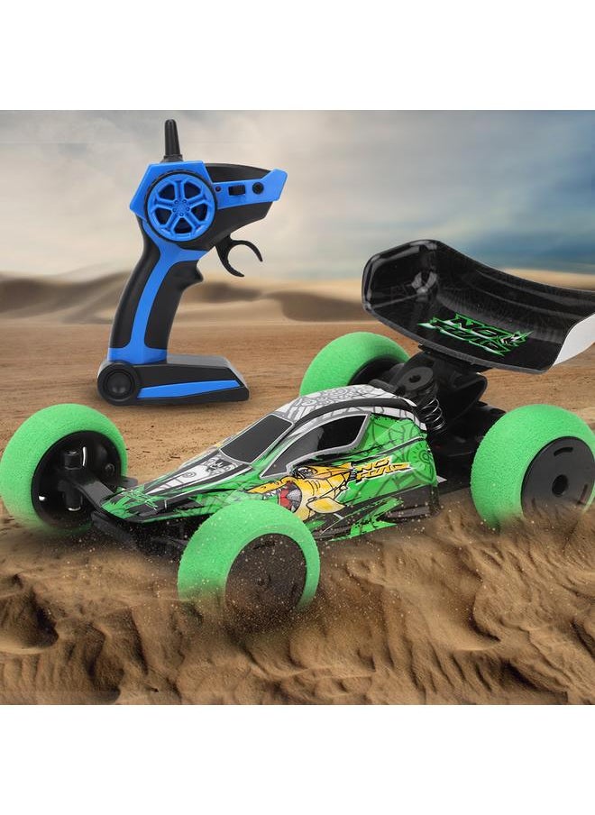 1:32 2.4GHz Fast Speed Absorber Remote Control Wireless RC Car Model Child Kid Toy (Green)