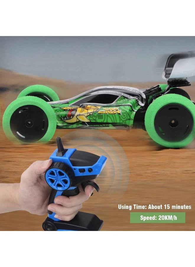 1:32 2.4GHz Fast Speed Absorber Remote Control Wireless RC Car Model Child Kid Toy (Green)