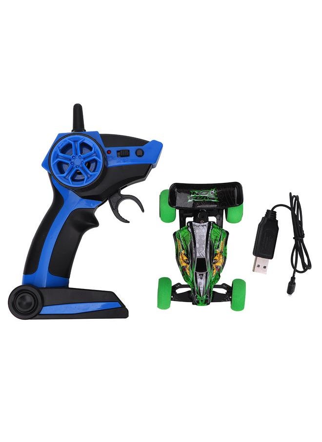 1:32 2.4GHz Fast Speed Absorber Remote Control Wireless RC Car Model Child Kid Toy (Green)