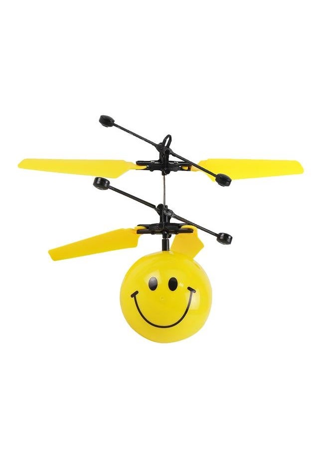 Cute Face Ball Hand Induction Aircraft Flying Toy Mini USB Helicopter with Light (#1)