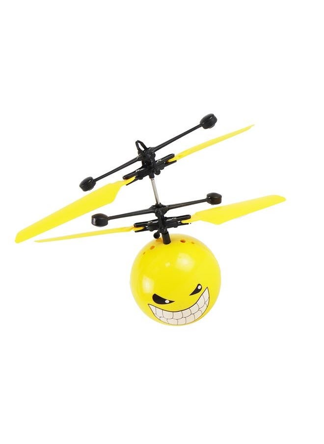 Cute Face Ball Hand Induction Aircraft Flying Toy Mini USB Helicopter with Light (#3)