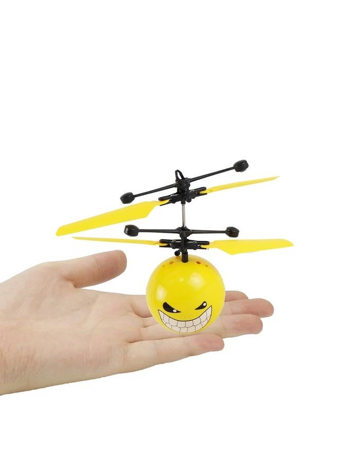 Cute Face Ball Hand Induction Aircraft Flying Toy Mini USB Helicopter with Light (#3)