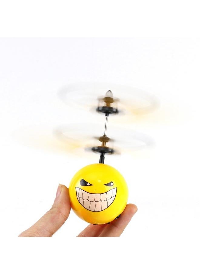 Cute Face Ball Hand Induction Aircraft Flying Toy Mini USB Helicopter with Light (#3)