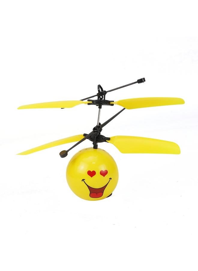 Cute Face Ball Hand Induction Aircraft Flying Toy Mini USB Helicopter with Light (#2)