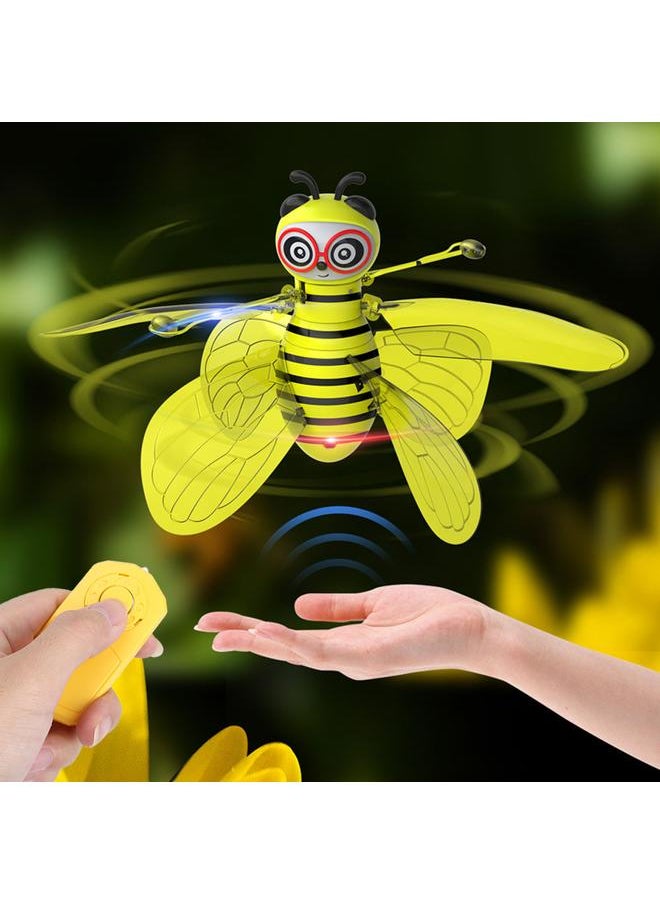 Electric Infrared Sensor Bee Flying Toys Hand-Controlled Helicopter LED Light