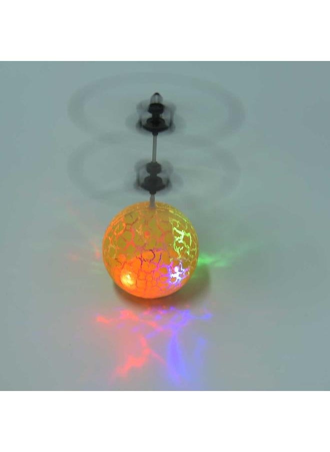 Mini USB Charging Hand Induction Aircraft Flying Toy Ball Helicopter with Light(Yellow)