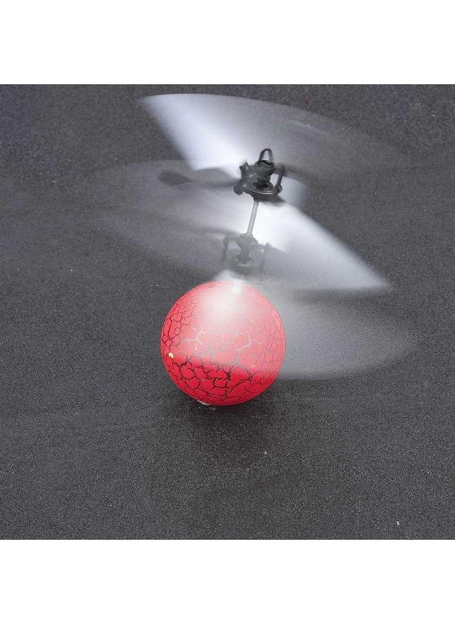 Mini USB Charging Hand Induction Aircraft Flying Toy Ball Helicopter with Light(Red)