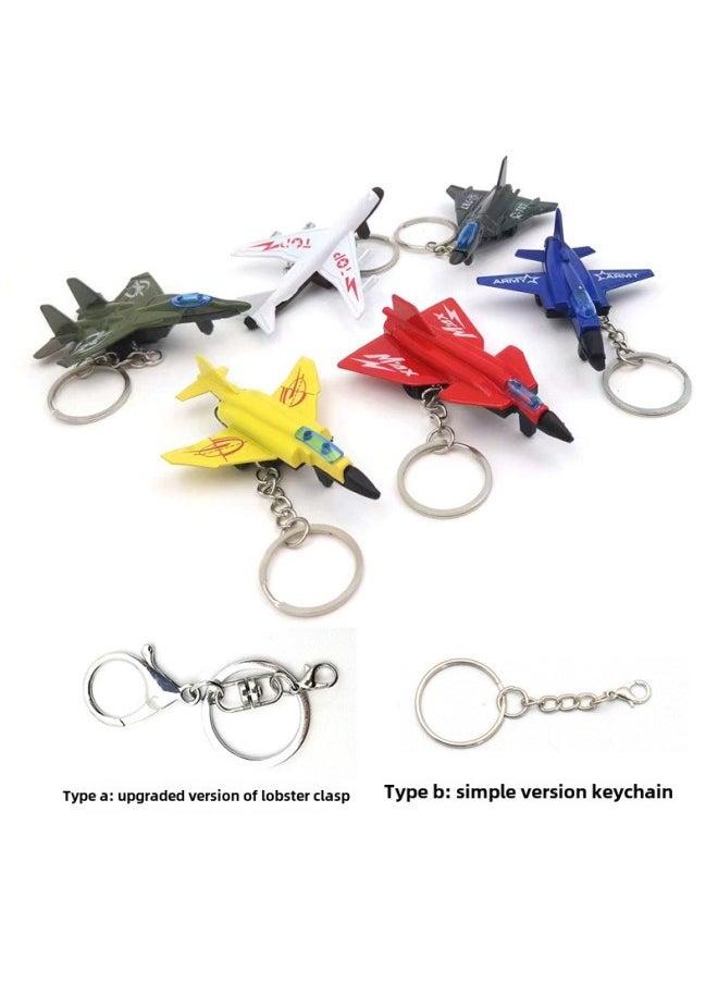 Alloy Miniature Car Model Pendant Toy Construction Vehicle Children's Plaything Keychain Exquisite Diecast Machine Combo-Color:A Lobster Buckle Machine (single Naked)
