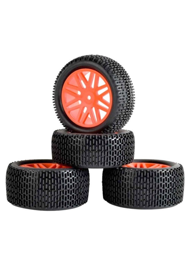1:10 Off-road Tire HSP94166/94106 Tian Gong TT02B Off-road Vehicle Rally 85mm Diameter-Color:Five-Star White