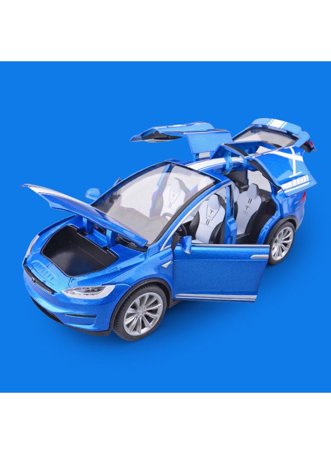 1:24 Large G G63 Large Alloy Car Model Off-road Vehicle Six-door Children's Toy Car With Sound And Light Pull Back-Color:1: 20 Jian Yuan ModelX-Blue