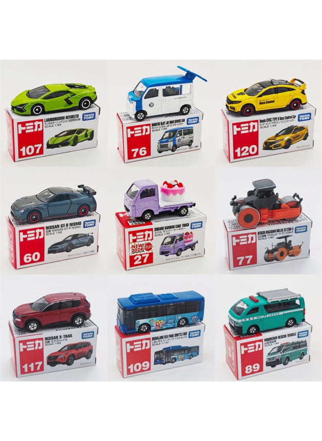 Genuine Red And White Box 1-150 Multi-American Card Alloy Car Number Nissan GTR Sports Car Transport Vehicle Engineering Vehicle Model Collection-Color:Red And White Box No. 78-honda Civic