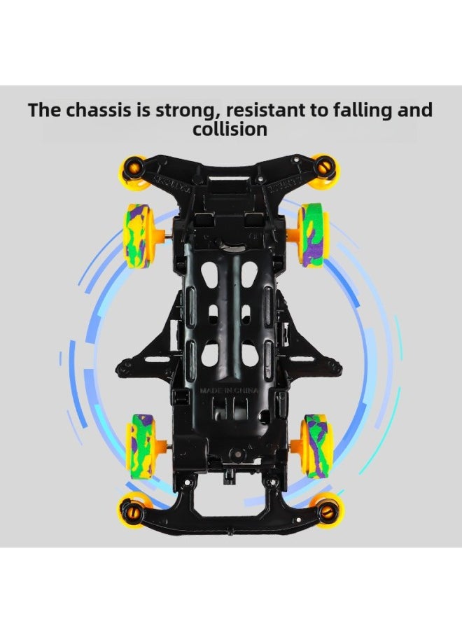 Assembled Four-wheel Drive Children's Electric Assembled Racing Model Playable Night Market Stall Four-wheel Drive Toy Supply Wholesale-Color: Assembled Four-wheel Drive
