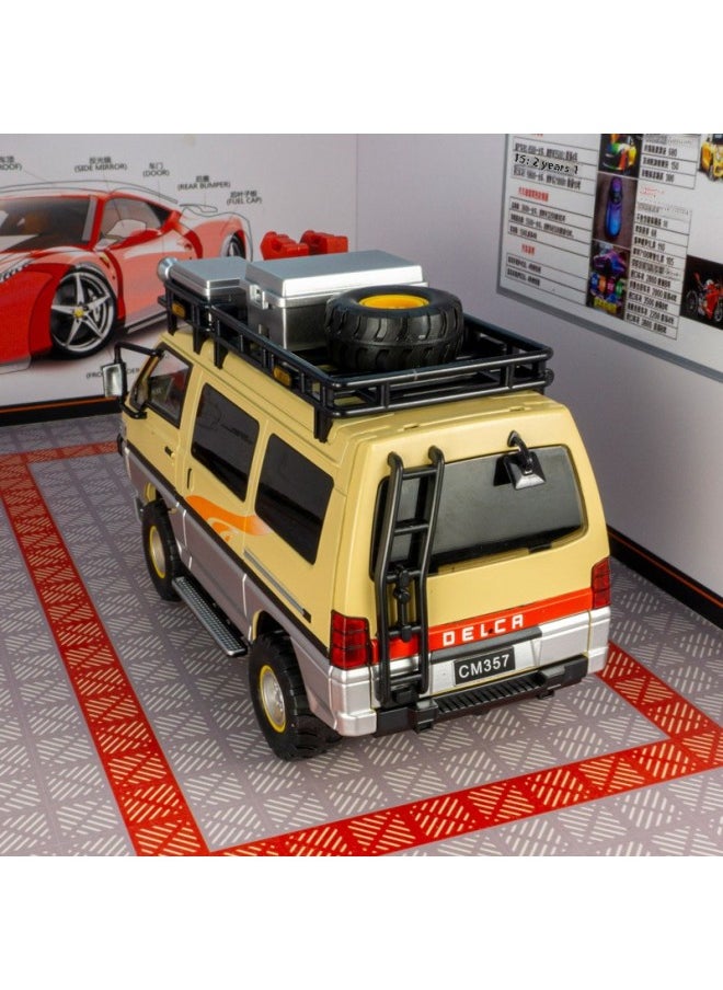 Chimei C357 Simulation Delica Outdoor Camping Van Alloy Model Car Ornaments Acousto-optic Shock-absorbing Toys-Colour:C357