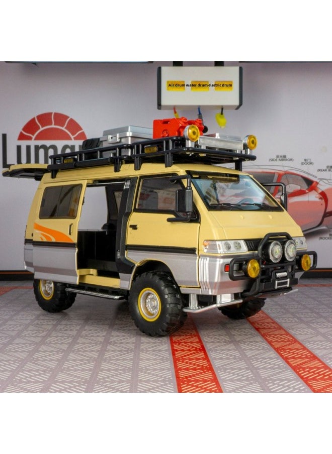 Chimei C357 Simulation Delica Outdoor Camping Van Alloy Model Car Ornaments Acousto-optic Shock-absorbing Toys-Colour:C357