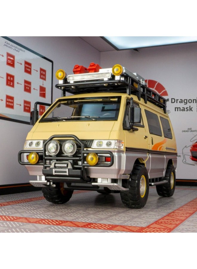 Chimei C357 Simulation Delica Outdoor Camping Van Alloy Model Car Ornaments Acousto-optic Shock-absorbing Toys-Colour:C357