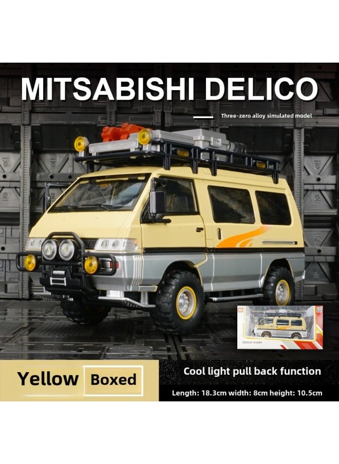 Chimei C357 Simulation Delica Outdoor Camping Van Alloy Model Car Ornaments Acousto-optic Shock-absorbing Toys-Colour:C357